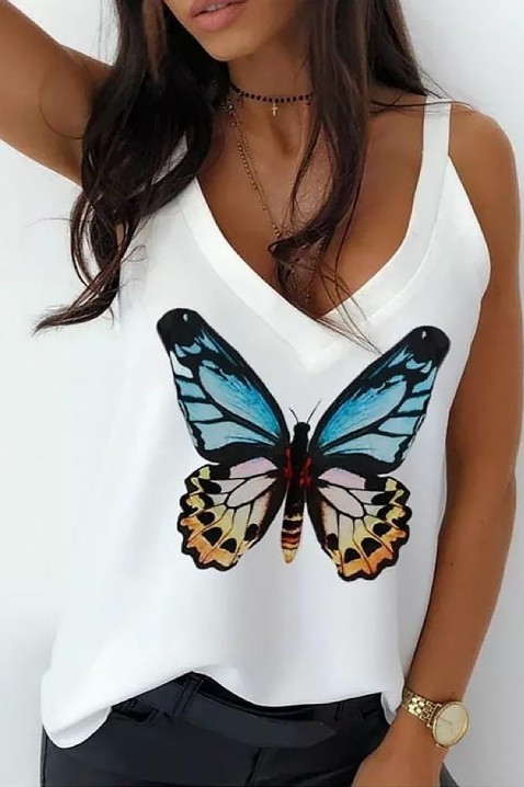 Top BUTTERFLANA WHITE, Culoare: alb, IVET.RO - Reduceri de până la -80%