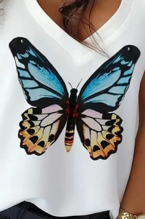 Top BUTTERFLANA WHITE, Culoare: alb, IVET.RO - Reduceri de până la -80%
