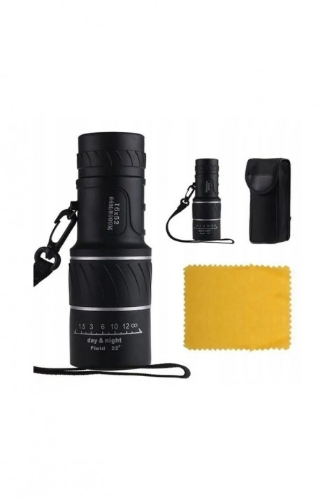 Telescop monocular cu suport pentru telefon și trepied DROLGY, Culoare: negru, IVET.RO - Reduceri de până la -80%
