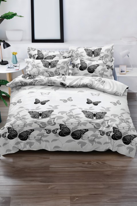 Lenjerie de pat SOLFETA 200x220 cm bumbac 4 piese, Culoare: alb, IVET.RO - Reduceri de până la -80%