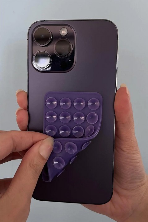Suport bilateral din silicon pentru telefon FUNCASE, Culoare: lila, IVET.RO - Reduceri de până la -80%