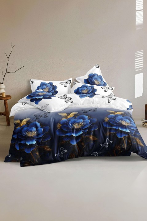 Lenjerie de pat KELIRMA 200x220 cm bumbac 4 piese, Culoare: multicolor, IVET.RO - Reduceri de până la -80%