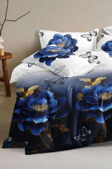 Lenjerie de pat KELIRMA 200x220 cm bumbac 4 piese, Culoare: multicolor, IVET.RO - Reduceri de până la -80%