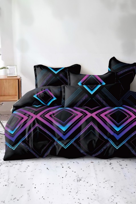 Lenjerie de pat DORIMEA 200x220 cm bumbac 4 piese, Culoare: multicolor, IVET.RO - Reduceri de până la -80%
