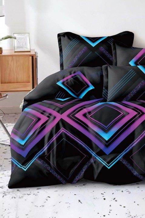 Lenjerie de pat DORIMEA 200x220 cm bumbac 4 piese, Culoare: multicolor, IVET.RO - Reduceri de până la -80%