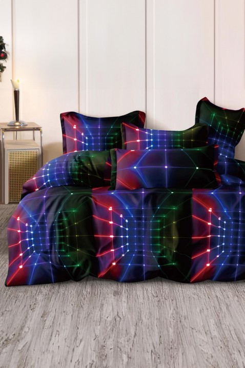 Lenjerie de pat ERIONELA 200x220 cm bumbac 4 piese, Culoare: multicolor, IVET.RO - Reduceri de până la -80%