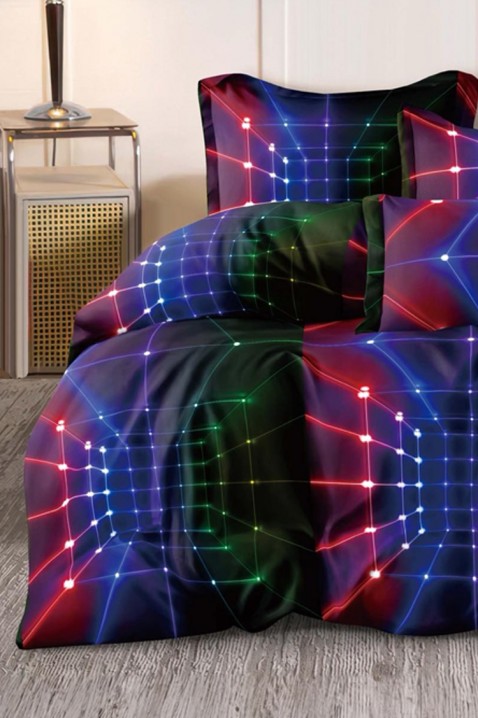 Lenjerie de pat ERIONELA 200x220 cm bumbac 4 piese, Culoare: multicolor, IVET.RO - Reduceri de până la -80%