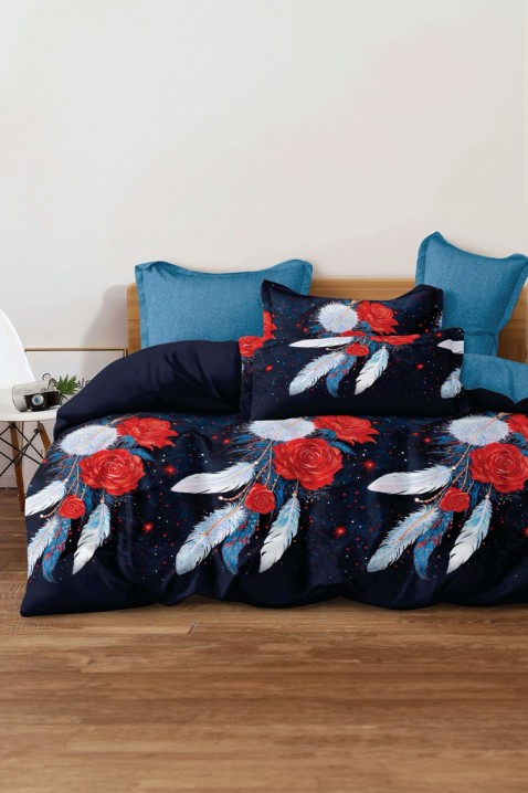 Lenjerie de pat ISOLDEKA 200x220 cm bumbac 4 piese, Culoare: multicolor, IVET.RO - Reduceri de până la -80%