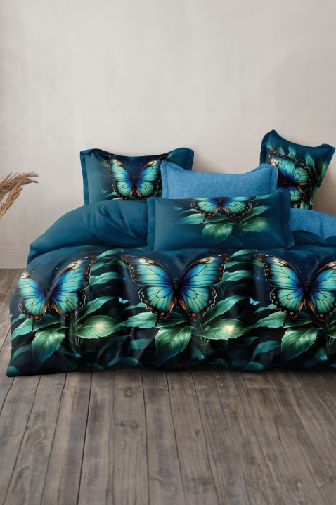 Lenjerie de pat NERINFA 200x220 cm bumbac 4 piese, Culoare: multicolor, IVET.RO - Reduceri de până la -80%