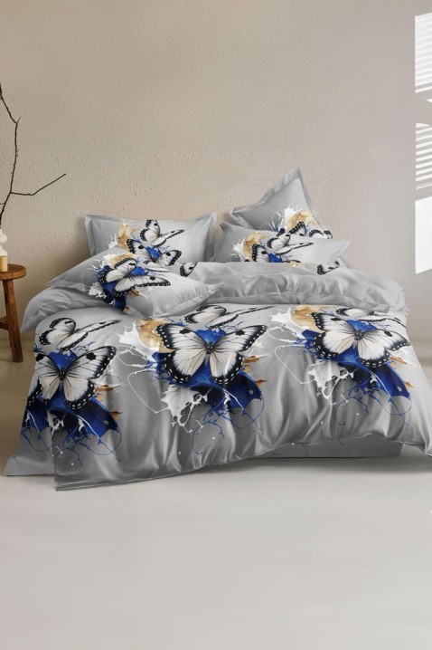 Lenjerie de pat ATHERFA 200x220 cm bumbac 4 piese, Culoare: multicolor, IVET.RO - Reduceri de până la -80%