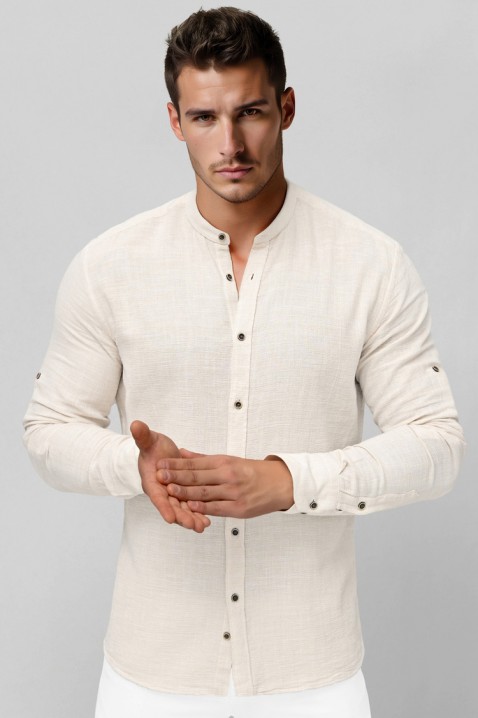 Cămașă bărbați MELKANTO BEIGE, Culoare: bej, IVET.RO - Reduceri de până la -80%