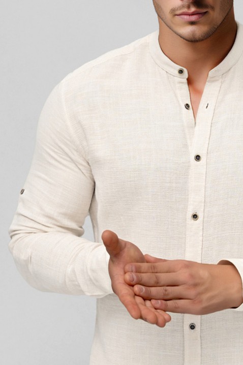 Cămașă bărbați MELKANTO BEIGE, Culoare: bej, IVET.RO - Reduceri de până la -80%