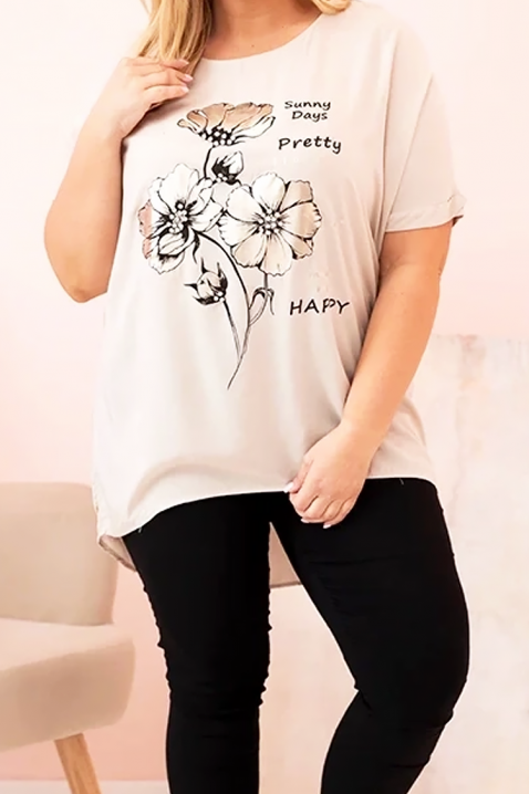 Tricou BROLINDA BEIGE, Culoare: bej, IVET.RO - Reduceri de până la -80%