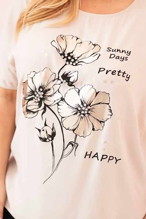 Tricou BROLINDA BEIGE, Culoare: bej, IVET.RO - Reduceri de până la -80%