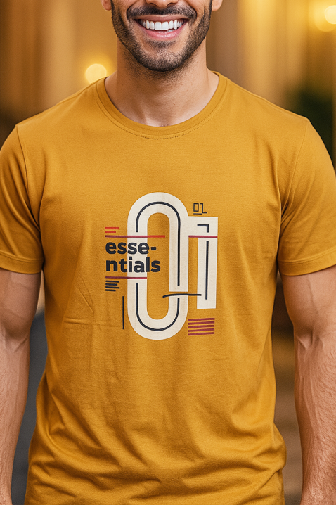 Tricou bărbați MISTERO, Culoare: muștar, IVET.RO - Reduceri de până la -80%