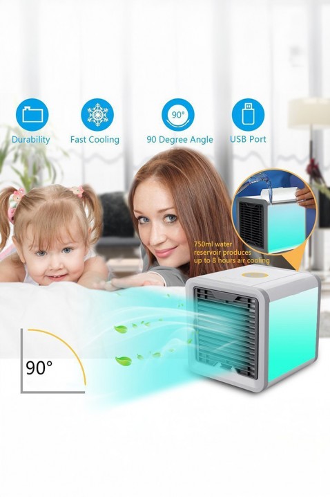 Ventilator portabil, răcitor și purificator de aer TIONY, Culoare: alb, IVET.RO - Reduceri de până la -80%