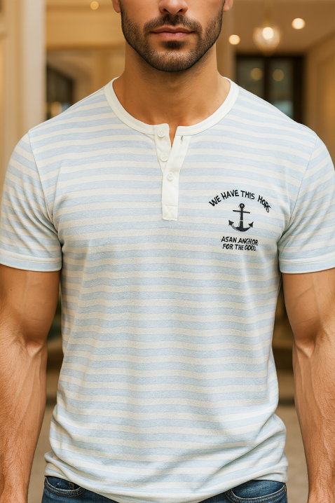 Tricou bărbați DAREZO, Culoare: albastru deschis, IVET.RO - Reduceri de până la -80%