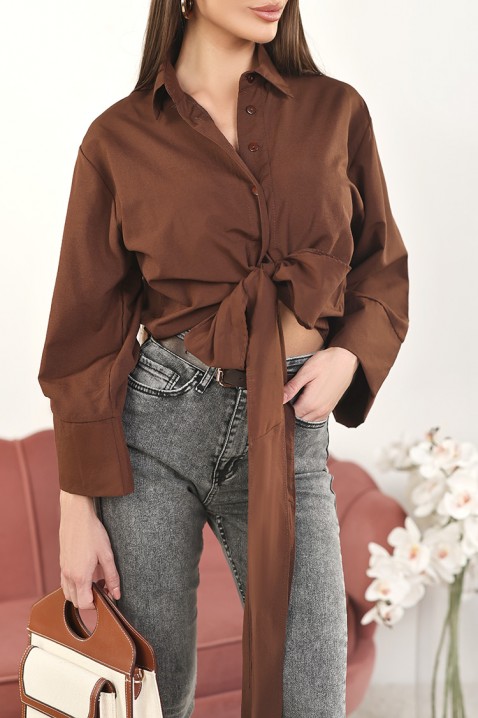 Cămașă damă LOFZEZA BROWN, Culoare: maro, IVET.RO - Reduceri de până la -80%