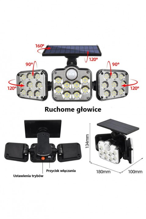Lampă solară TRIOMY, Culoare: negru, IVET.RO - Reduceri de până la -80%