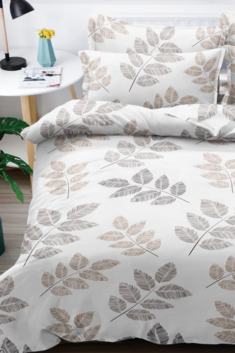 Lenjerie de pat RIZOLMEA 200x220 cm bumbac 4 piese, Culoare: alb, IVET.RO - Reduceri de până la -80%