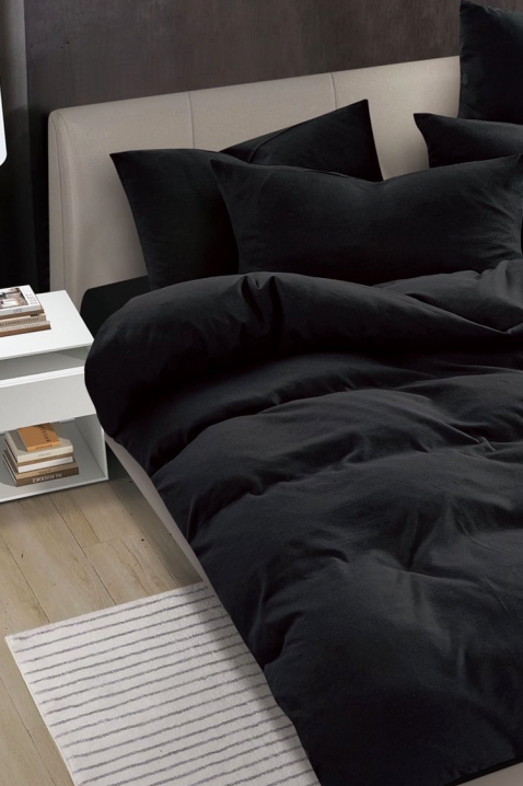 Lenjerie de pat SOLPESA BLACK 200x220 cm bumbac 3 piese, Culoare: negru, IVET.RO - Reduceri de până la -80%
