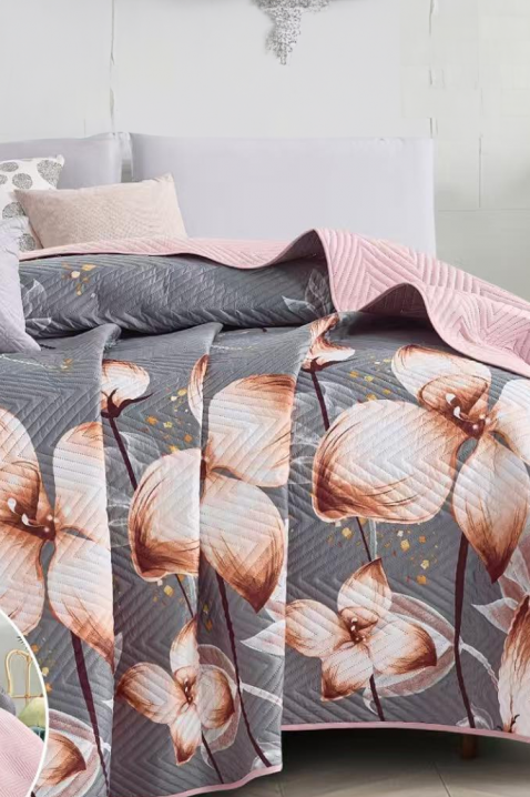 Cuvertură de pat cu două fețe LOLMEJA 160x200 cm, Culoare: gri, IVET.RO - Reduceri de până la -80%