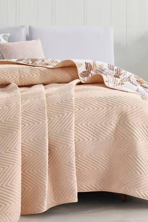 Cuvertură de pat cu două fețe AFRIOLDA 160x200 cm, Culoare: bej, IVET.RO - Reduceri de până la -80%