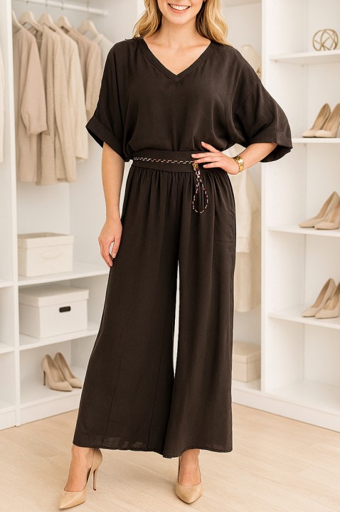 Pantaloni PLITORSA, Culoare: maro, IVET.RO - Reduceri de până la -80%