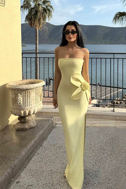 Rochie PRAJINA, Culoare: galben, IVET.RO - Reduceri de până la -80%