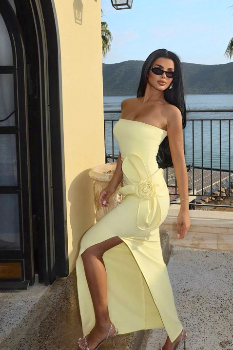 Rochie PRAJINA, Culoare: galben, IVET.RO - Reduceri de până la -80%