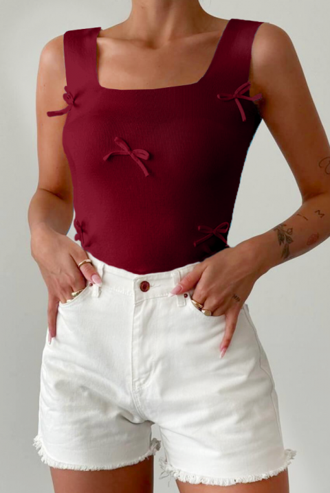 Top PLISIA BORDO, Culoare: bordo, IVET.RO - Reduceri de până la -80%