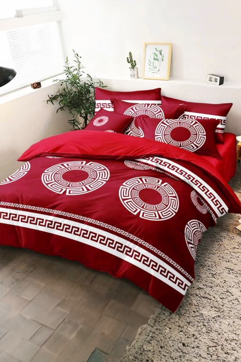 Lenjerie de pat PLOHERA RED 200x220 cm bumbac 4 piese, Culoare: roșu, IVET.RO - Reduceri de până la -80%
