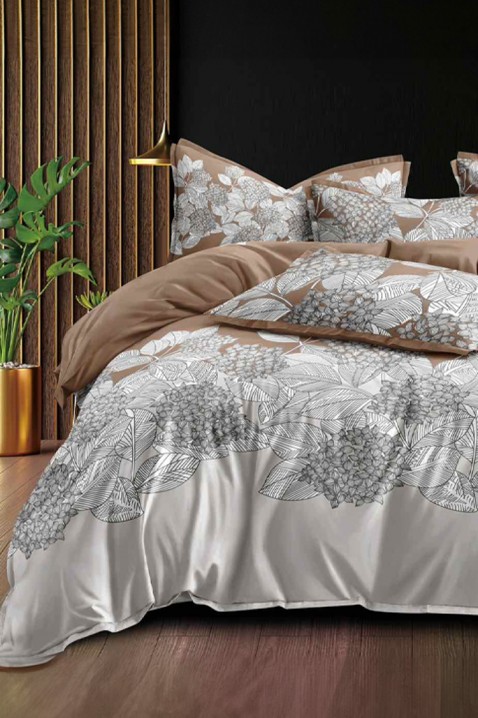 Lenjerie de pat GOLMETA 200x220 cm bumbac 4 piese, Culoare: gri, IVET.RO - Reduceri de până la -80%