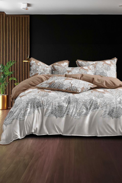 Lenjerie de pat GOLMETA 200x220 cm bumbac 4 piese, Culoare: gri, IVET.RO - Reduceri de până la -80%
