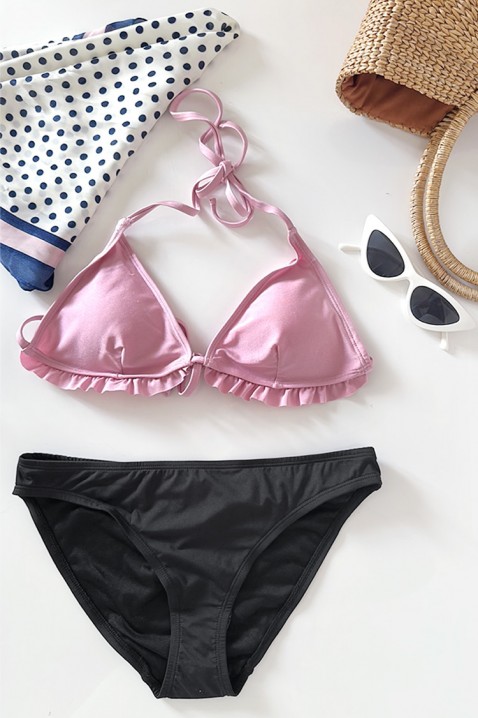 Costum de baie ZARMINDA, Culoare: negru și roz, IVET.RO - Reduceri de până la -80%