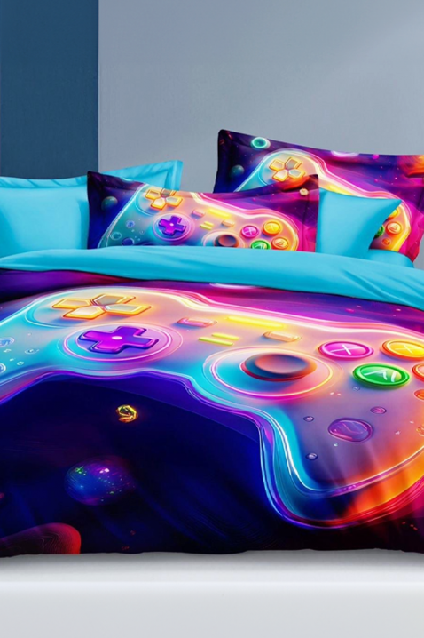 Lenjerie de pat GAME 160x200 cm bumbac 3 piese, Culoare: multicolor, IVET.RO - Reduceri de până la -80%