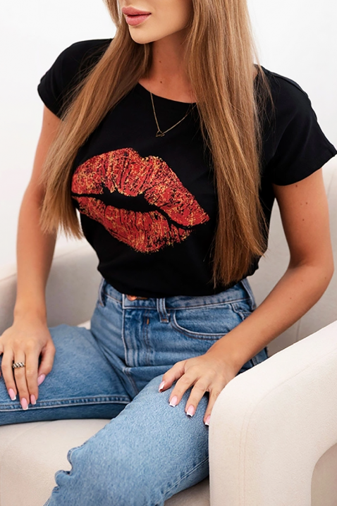 Tricou KISSANA, Culoare: negru, IVET.RO - Reduceri de până la -80%