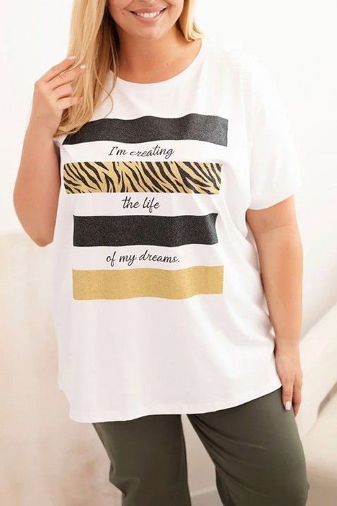 Tricou CRIFELDA WHITE, Culoare: alb, IVET.RO - Reduceri de până la -80%