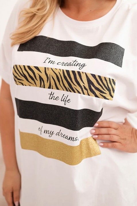 Tricou CRIFELDA WHITE, Culoare: alb, IVET.RO - Reduceri de până la -80%