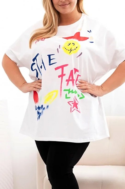 Tricou FRAXELZA WHITE, Culoare: alb, IVET.RO - Reduceri de până la -80%