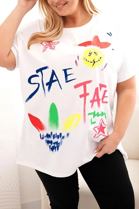 Tricou FRAXELZA WHITE, Culoare: alb, IVET.RO - Reduceri de până la -80%