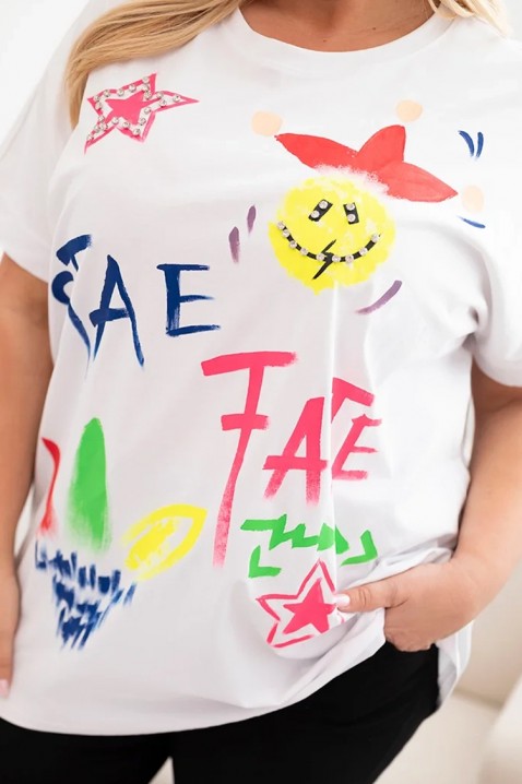 Tricou FRAXELZA WHITE, Culoare: alb, IVET.RO - Reduceri de până la -80%