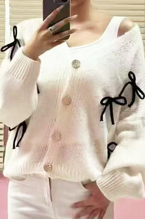 Cardigan UNIKANA WHITE, Culoare: alb, IVET.RO - Reduceri de până la -80%