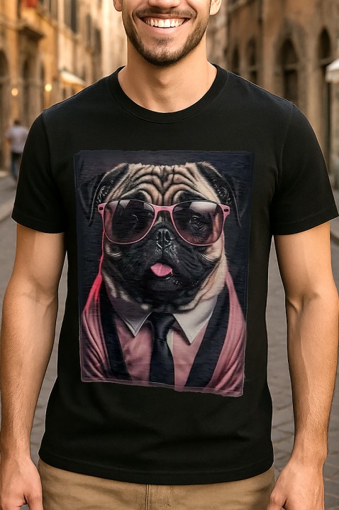 Tricou bărbați DOGGO BLACK, Culoare: negru, IVET.RO - Reduceri de până la -80%