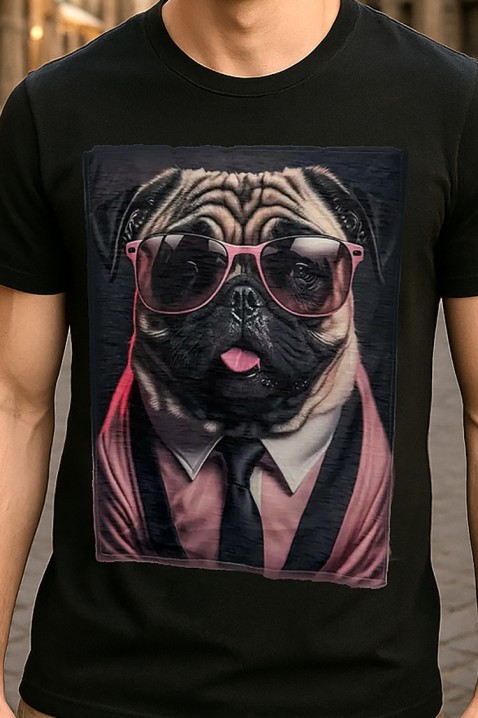 Tricou bărbați DOGGO BLACK, Culoare: negru, IVET.RO - Reduceri de până la -80%