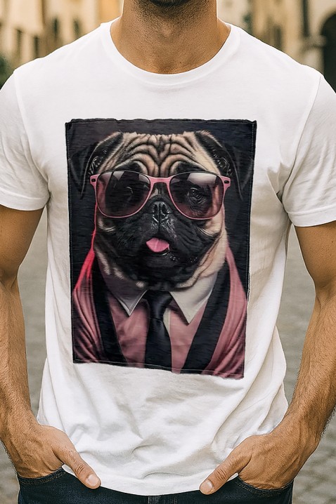 Tricou bărbați DOGGO WHITE, Culoare: alb, IVET.RO - Reduceri de până la -80%