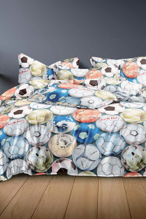 Lenjerie de pat BIOFELDA 160x200 cm bumbac 4 piese, Culoare: multicolor, IVET.RO - Reduceri de până la -80%