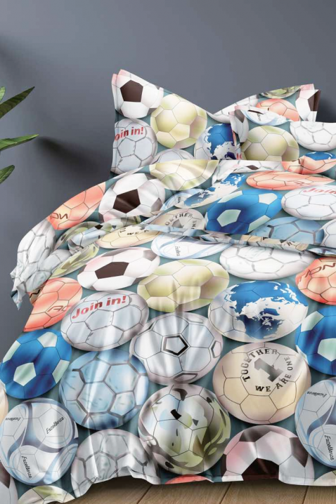 Lenjerie de pat BIOFELDA 160x200 cm bumbac 4 piese, Culoare: multicolor, IVET.RO - Reduceri de până la -80%