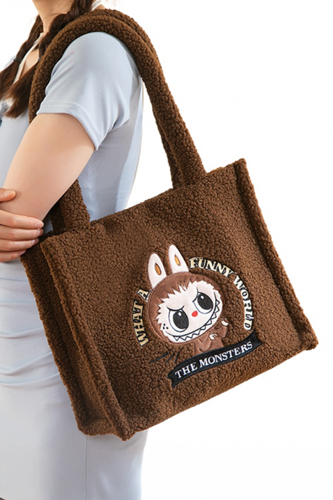 Geantă de damă LABUBU MONSTERS BROWN, Culoare: maro, IVET.RO - Reduceri de până la -80%