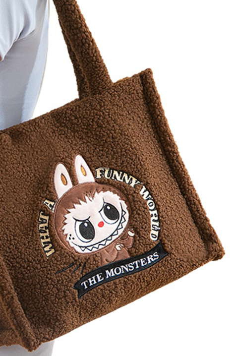 Geantă de damă LABUBU MONSTERS BROWN, Culoare: maro, IVET.RO - Reduceri de până la -80%